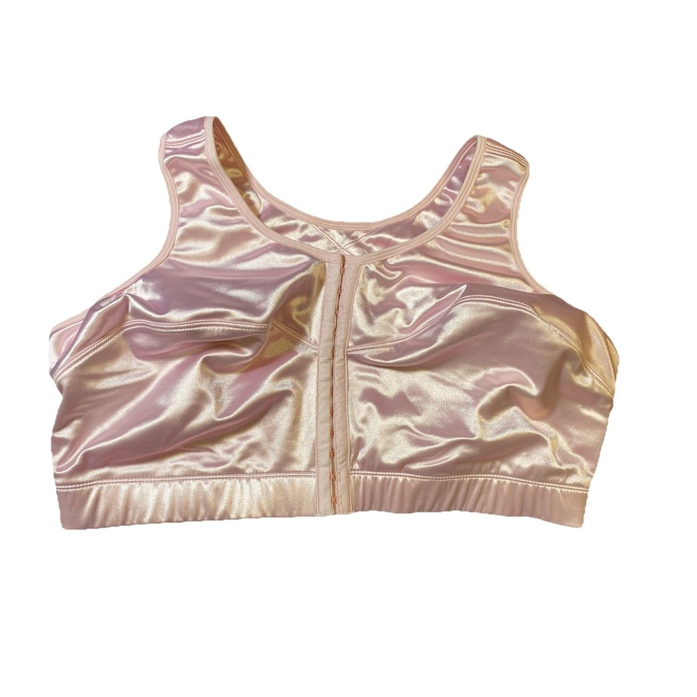 ENELL High Impact Sports Bra Size 6 Pink Front Close Full Coverage Wirefree